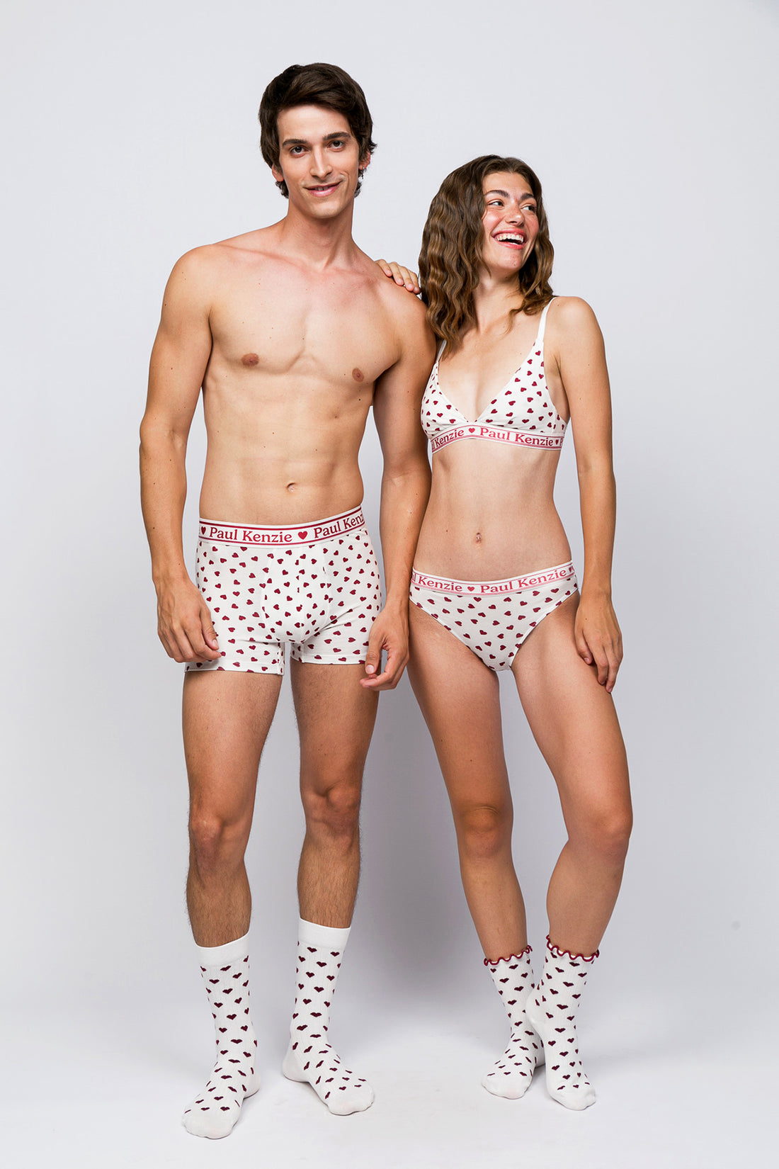 Valentine Collection - Burgundy Hearts Couple