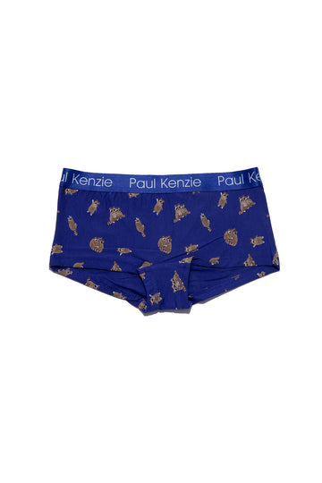 Desenli Kadın Boyshort Külot - Rakun