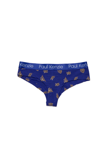 Desenli Kadın Cheeky Külot - Rakun