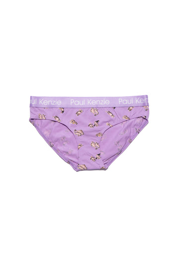 Desenli Kadın Slip Külot - Otter