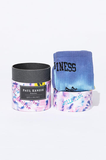 Smile-Dye Unisex Batik Desenli Dikişsiz Tenis Çorap - Wellbeing