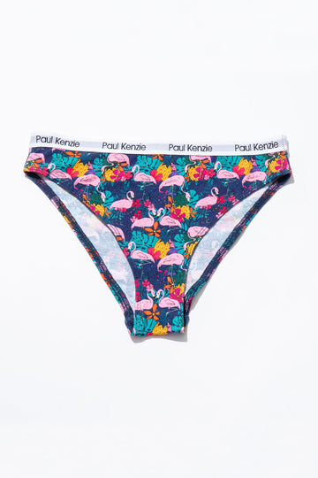Unique Effect Desenli Kadın Slip Külot - Flamingo
