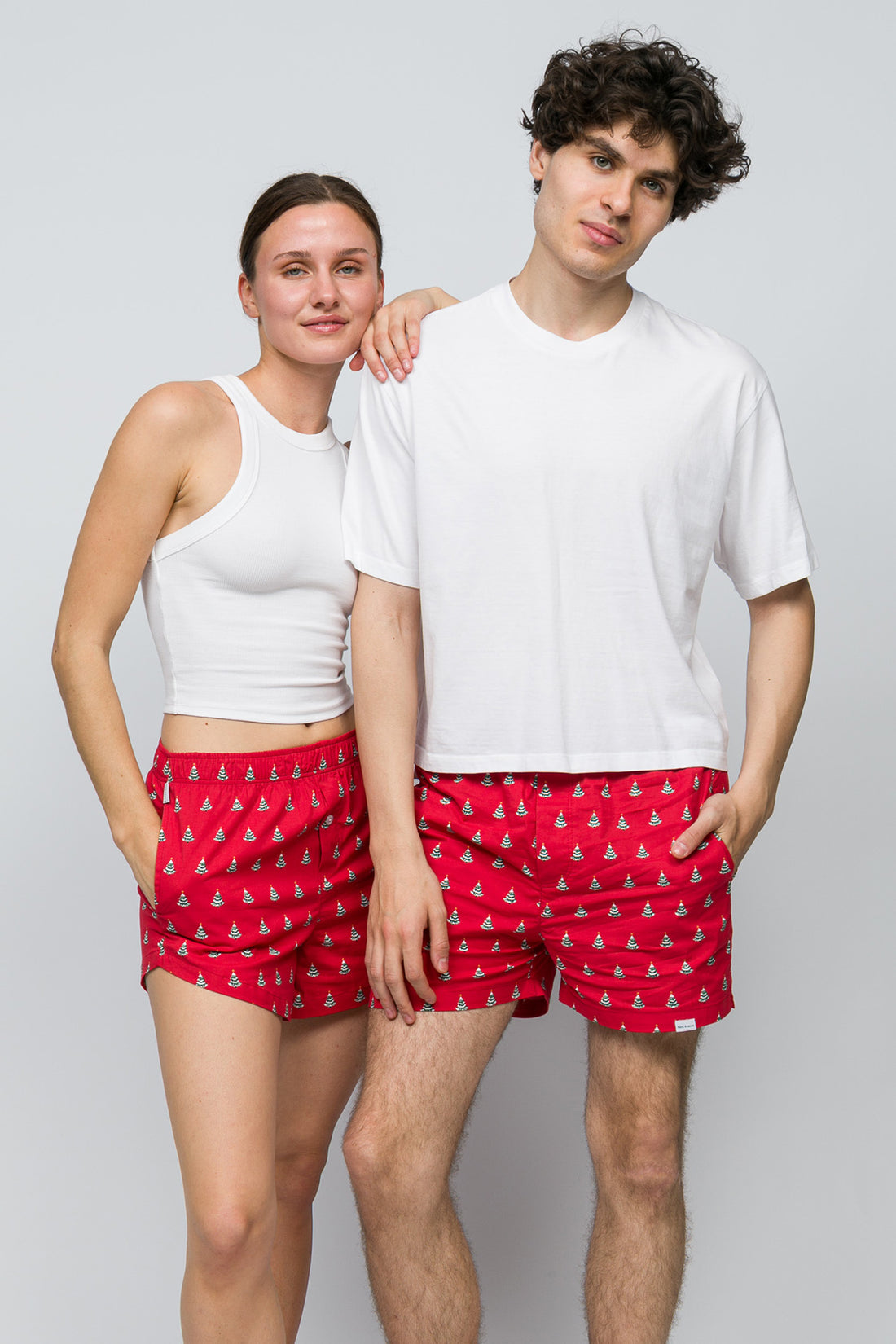 Pine Christmas Ev Şort Couple