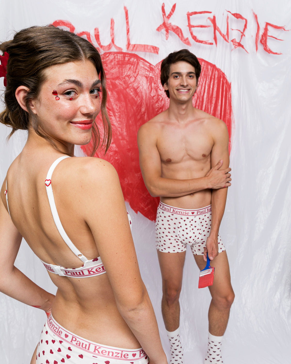 Valentine Collection - Erkek Boxer - Burgundy Hearts