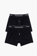 2'li Erkek Boxer Şort - Button Fly Blackish