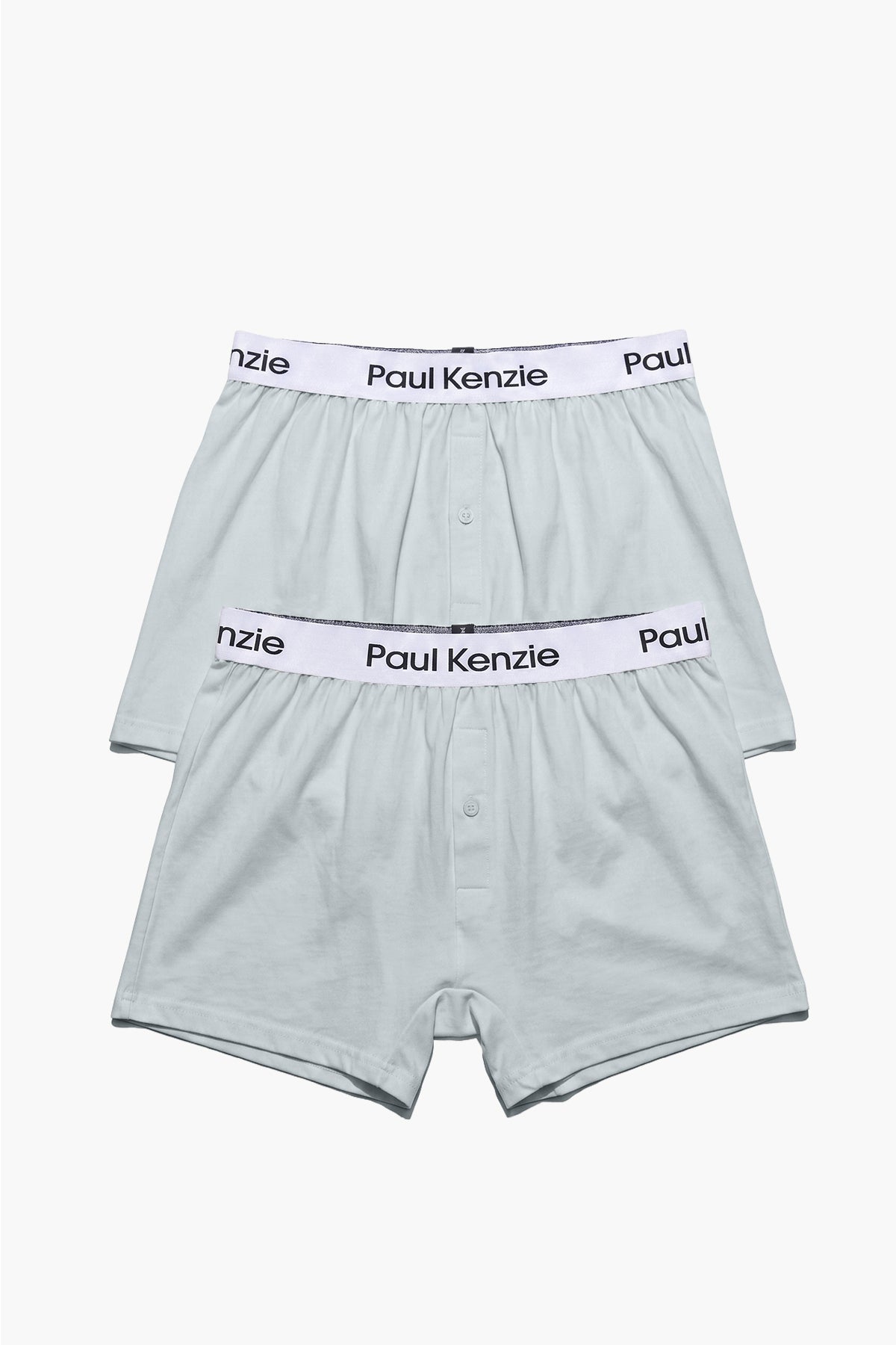 2'li Erkek Boxer Şort - Button Fly Gray