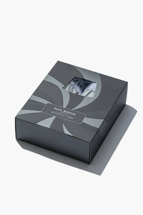 2'li Erkek Boxer Şort - Button Fly Gray