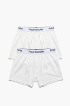 Erkek 2'li Boxer Şort - Button Fly Whitey