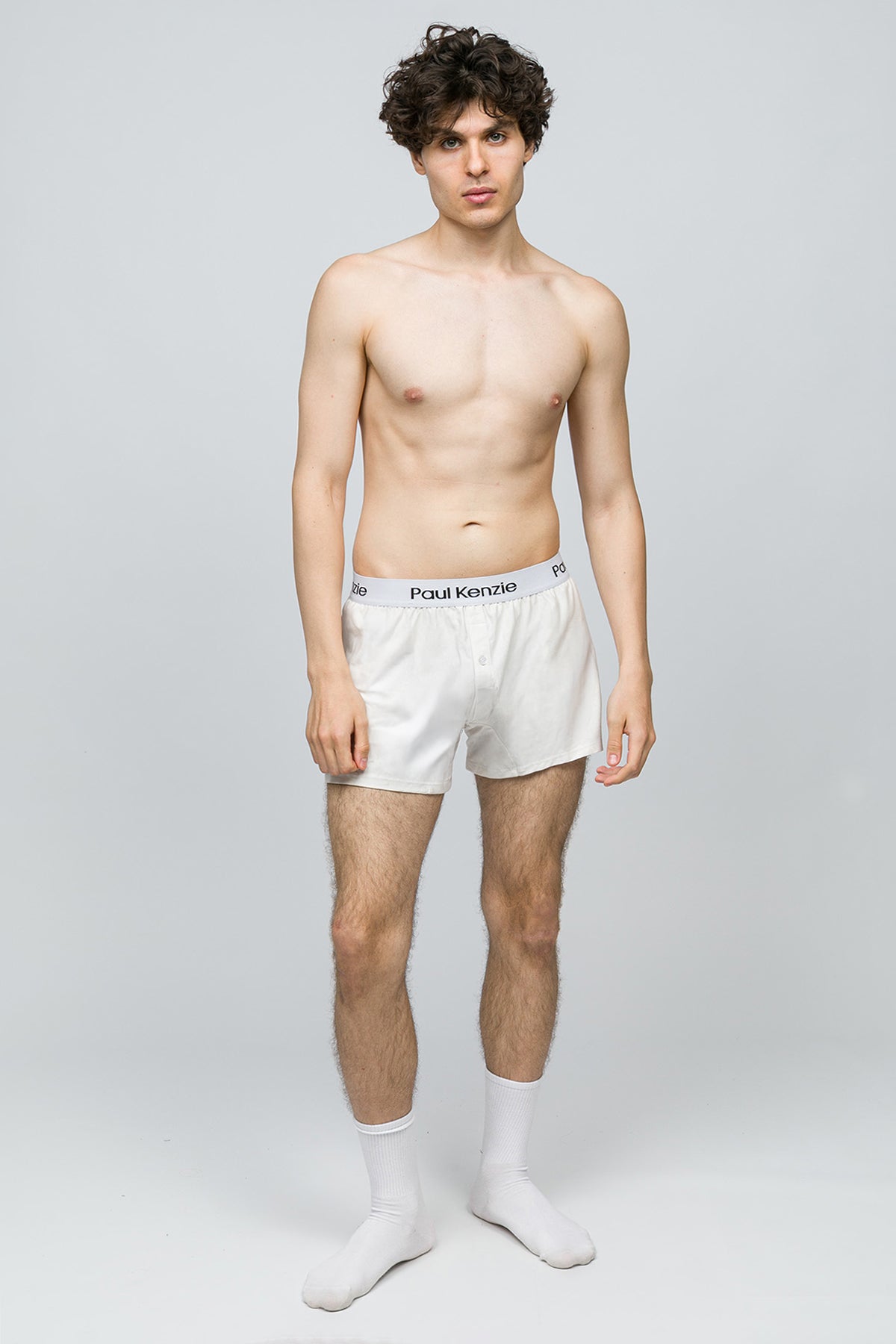 2'li Erkek Boxer Şort - Button Fly Whitey