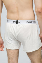 Erkek 2'li Boxer Şort - Button Fly Whitey