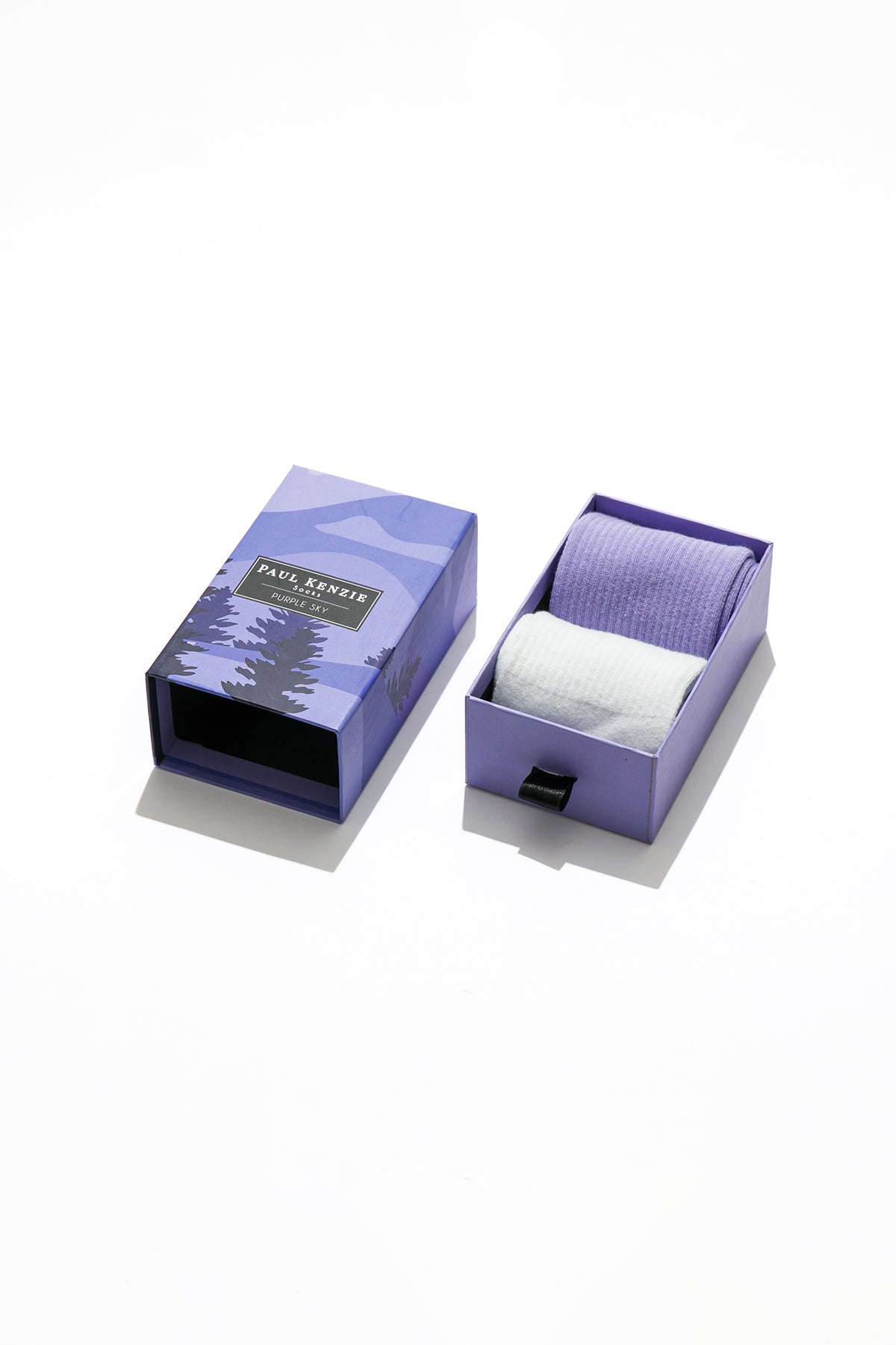 Unisex Çorap 2'li Nakış Logolu  - Purple Sky