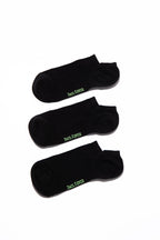 Unisex 3'lü Sneaker Çorap Seti - All Black
