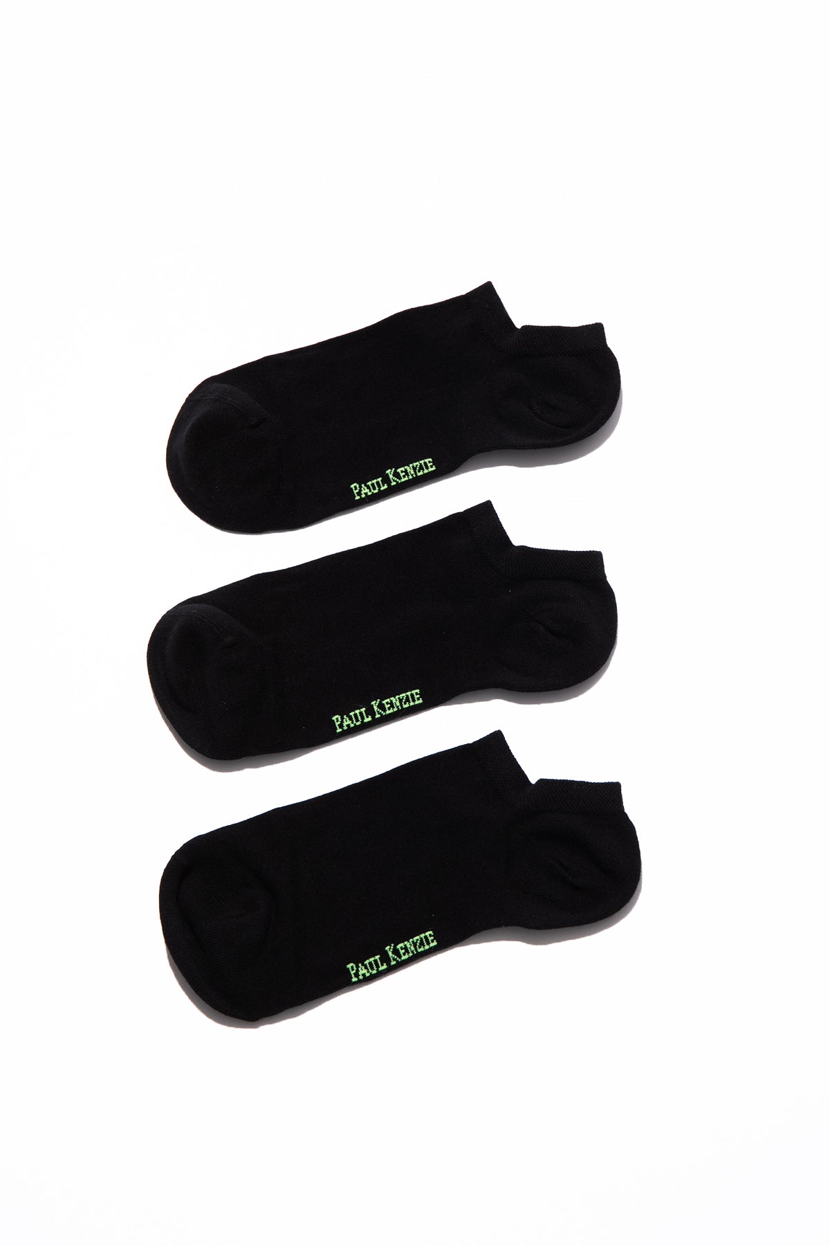 Unisex 3'lü Sneaker Çorap Seti - All Black