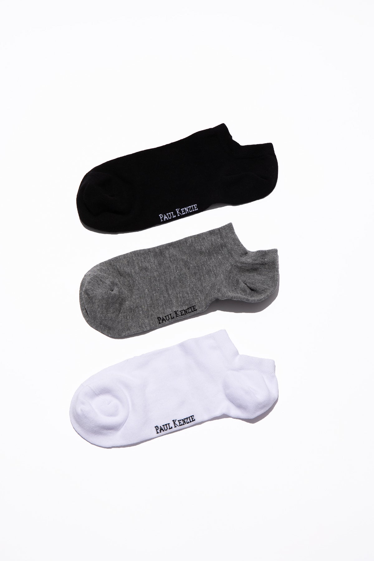 Unisex 3'lü Sneaker Çorap Seti - B&G&W