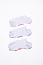Unisex 3'lü Sneaker Çorap Seti - Whitey