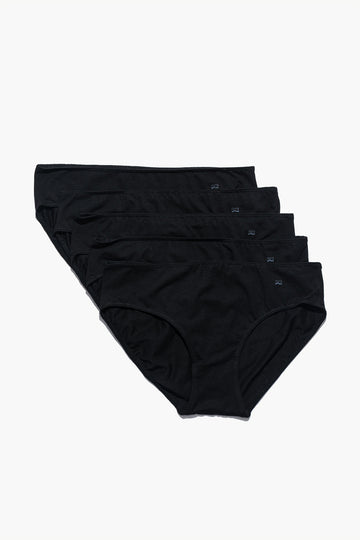 5'li Kadın Slip Külot - All Black