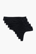 Kadın 5'li String Külot Seti - All Black