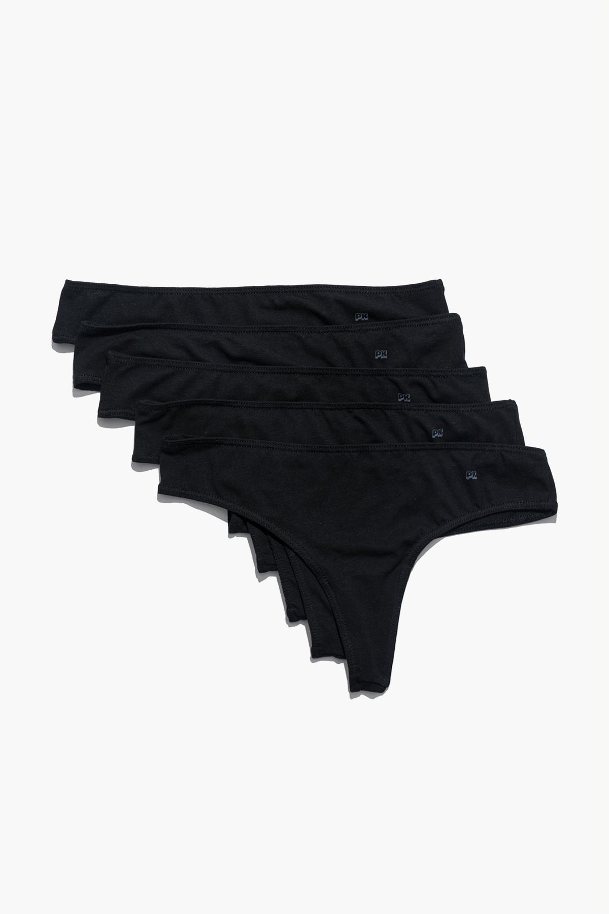 Kadın 5'li String Külot Seti - All Black