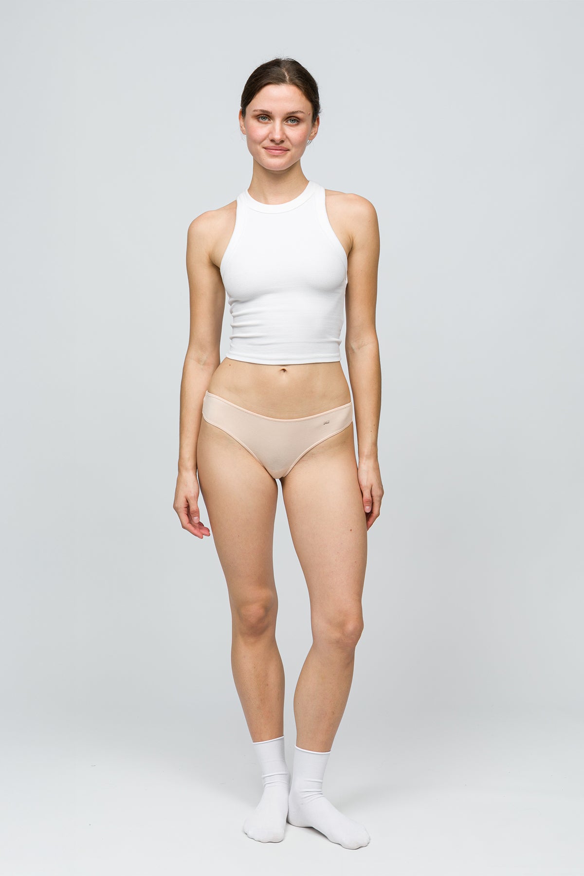 5'li Kadın String Külot - Nude