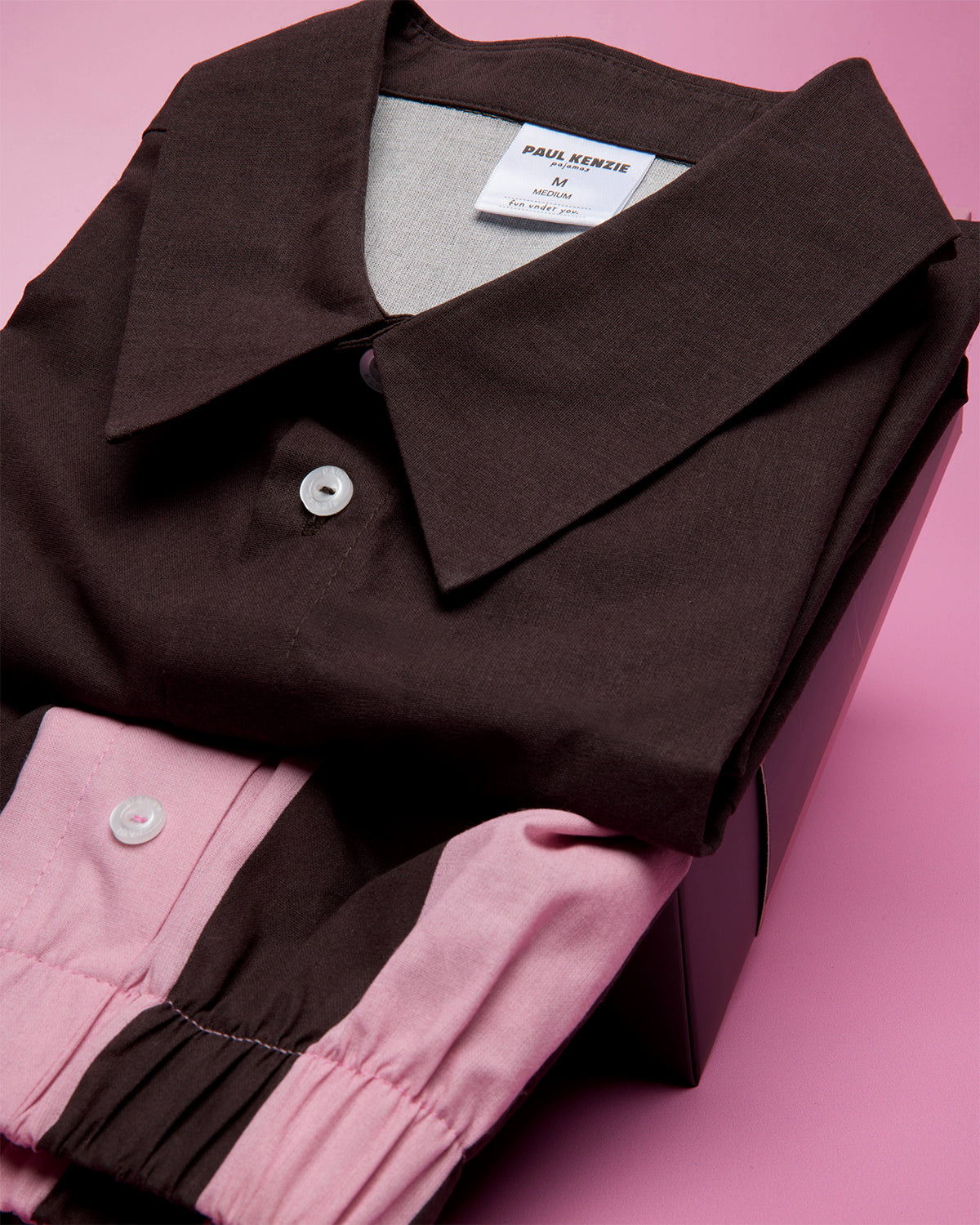 Erkek Pamuklu Pijama Üstü - Pink & Ganache