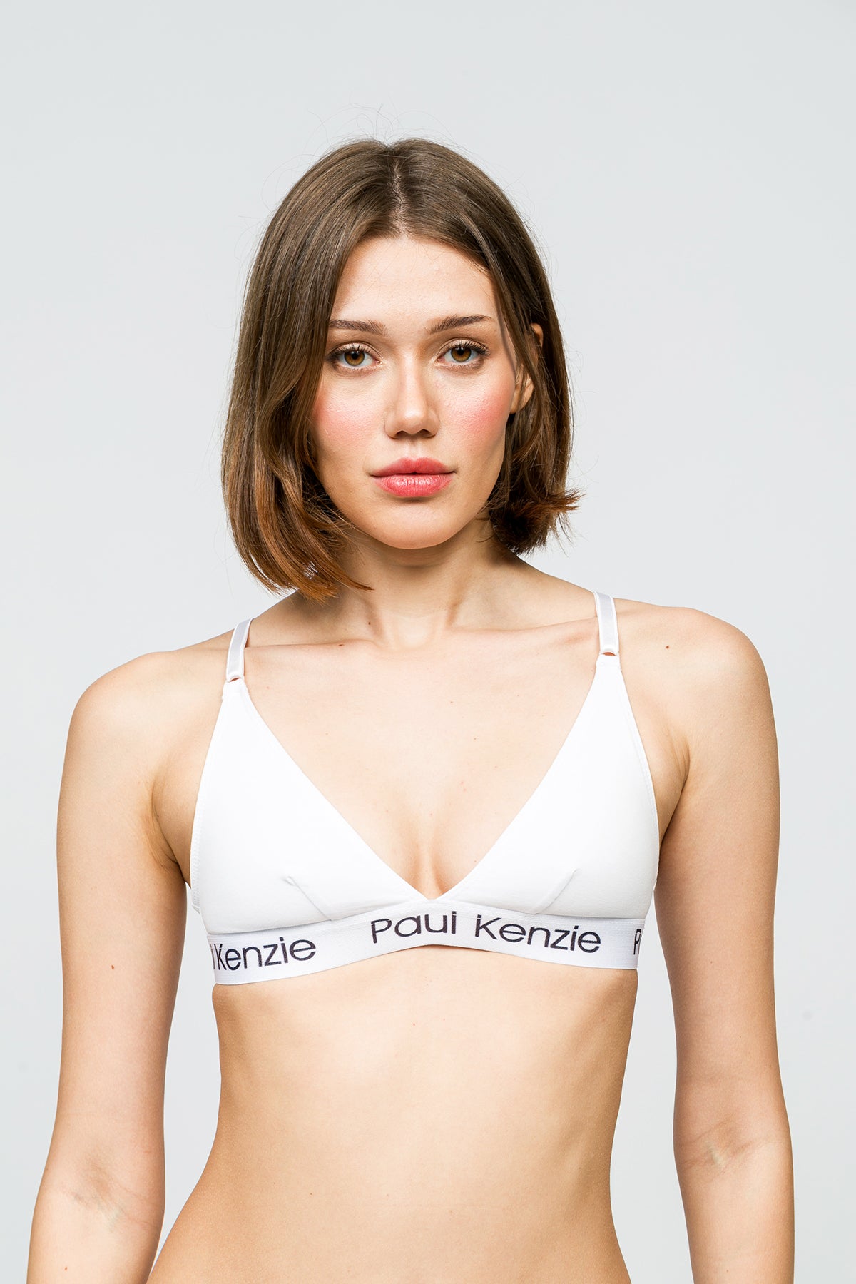 Beyaz Triangle Spor Bralet - Marine