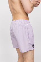 Erkek Nakışlı Şort - Lilac