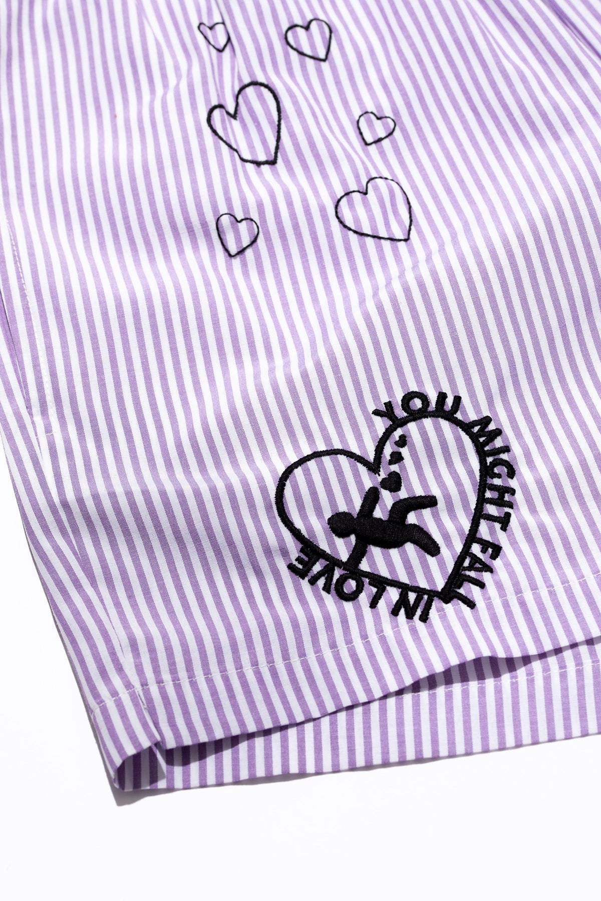 Chill Space Collection - Nakışlı Erkek Ev Şort - Lilac