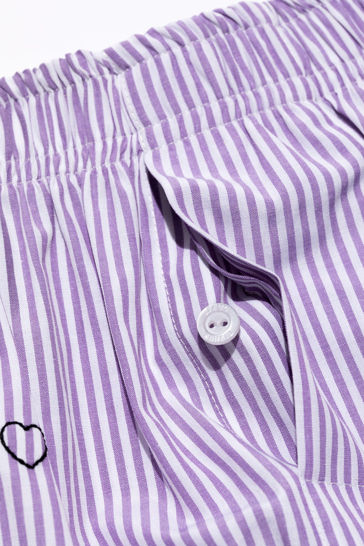 Chill Space Collection - Nakışlı Erkek Ev Şort - Lilac