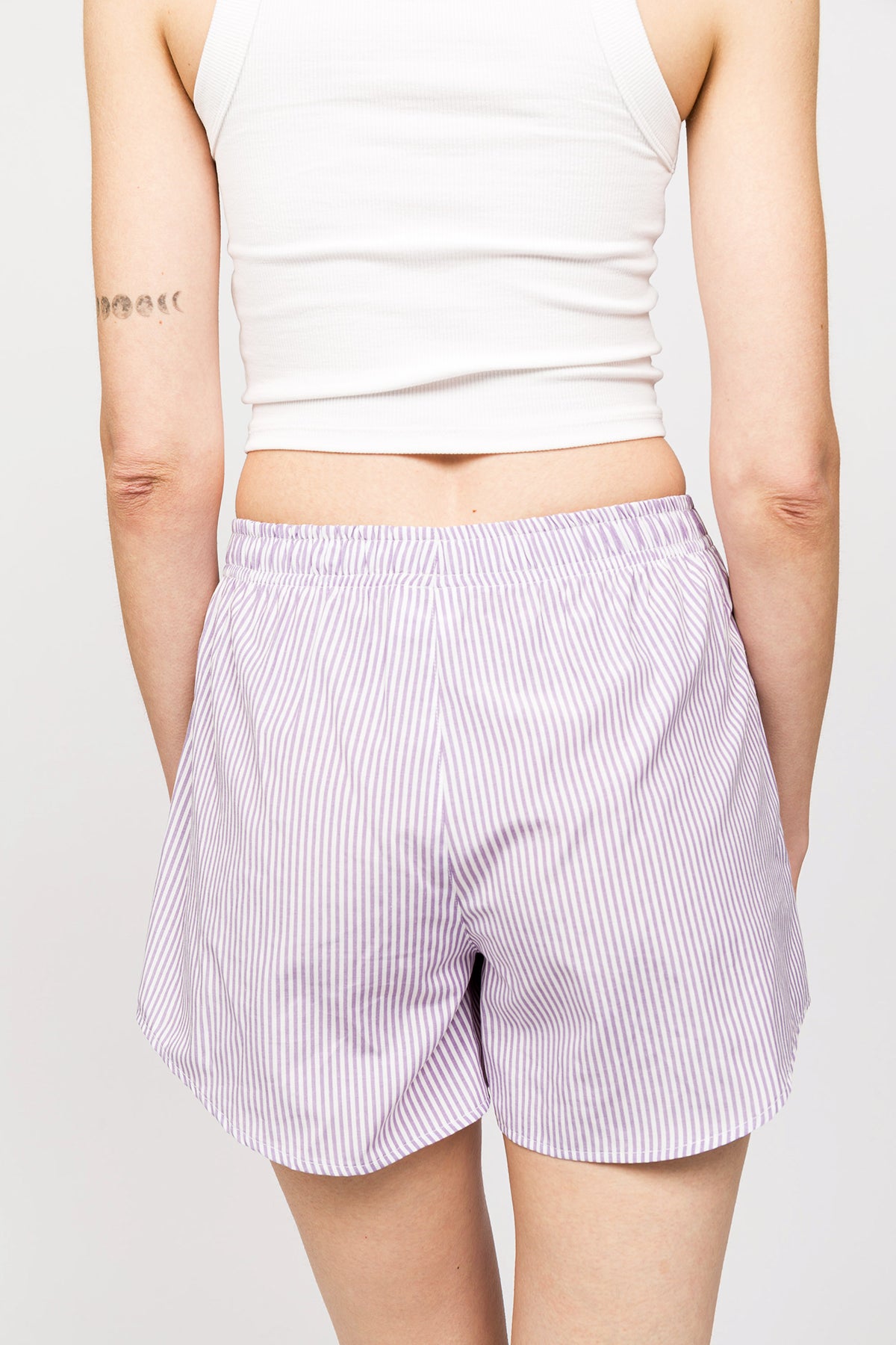 Chill Space Collection - Nakışlı Kadın Ev Şort - Lilac