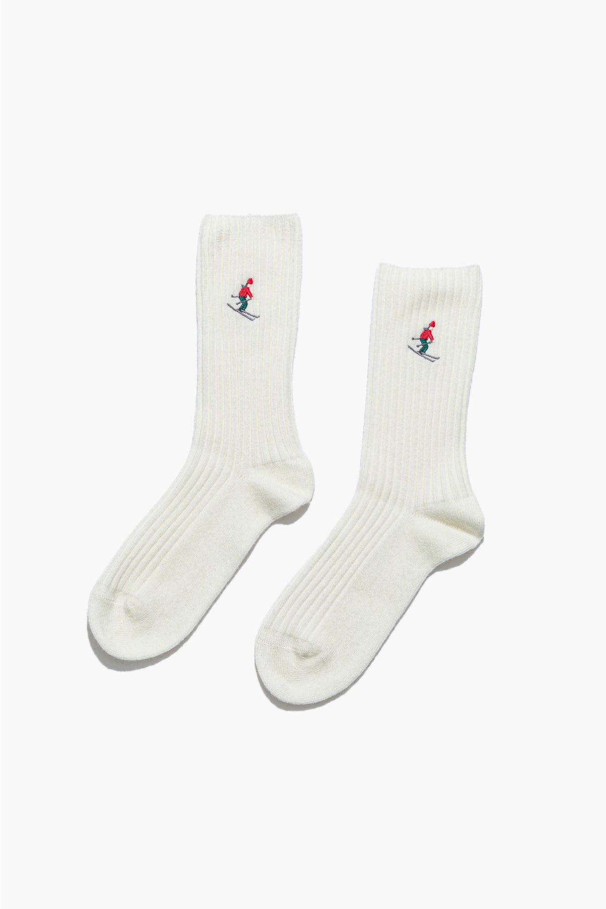 Christmas Collection - Nakışlı Yün Çorap - Holiday