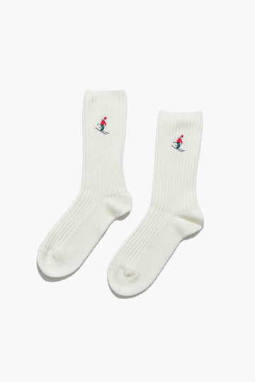 Christmas Collection - Nakışlı Yün Çorap - Holiday