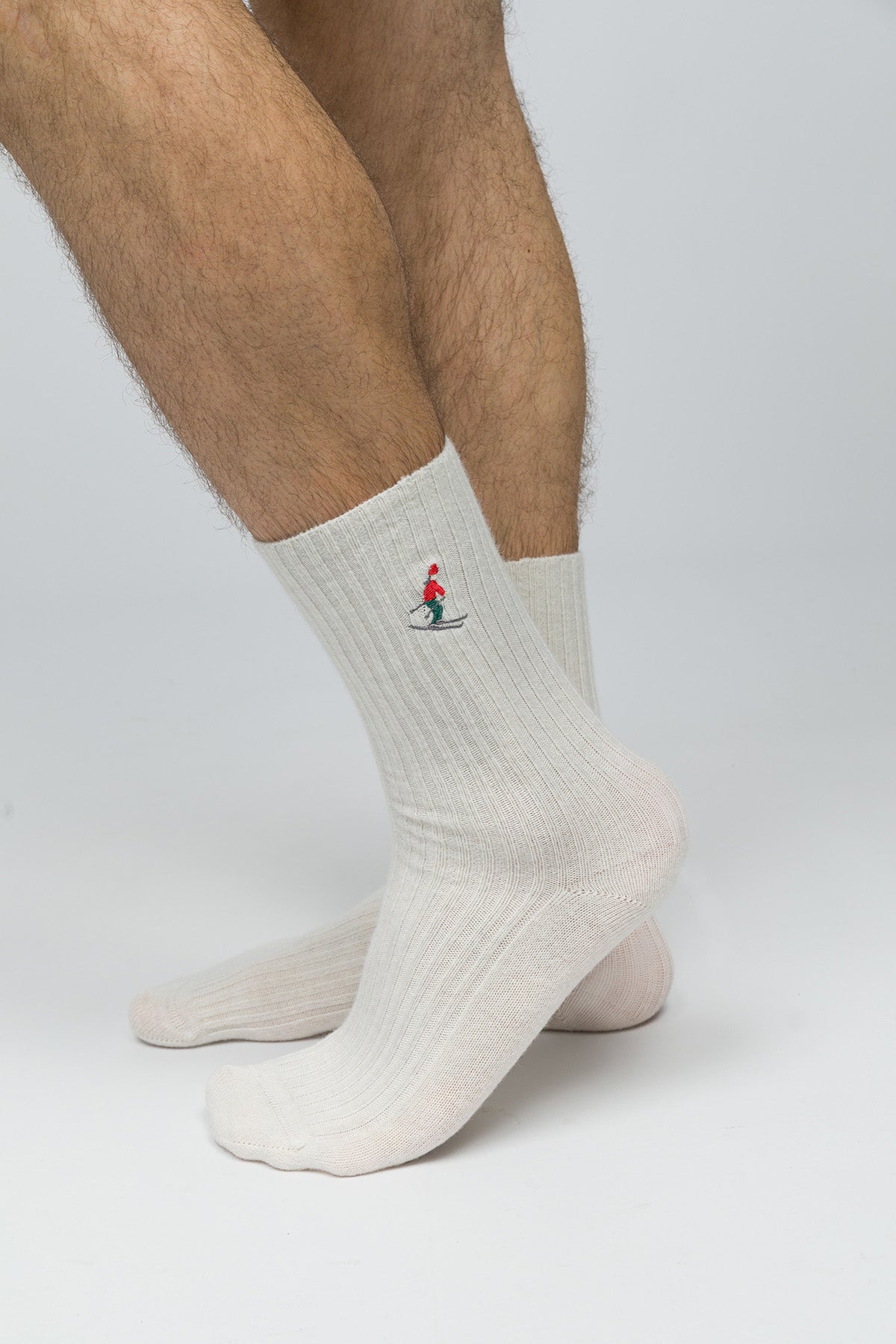 Christmas Collection - Nakışlı Yün Çorap - Holiday