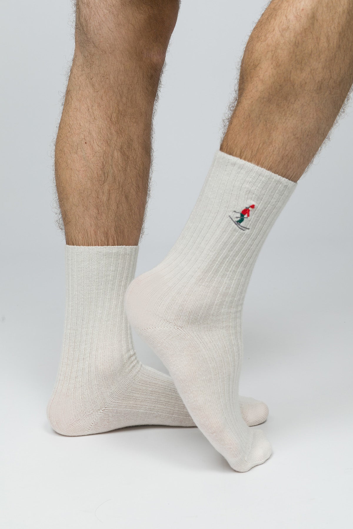 Christmas Collection - Nakışlı Yün Çorap - Holiday