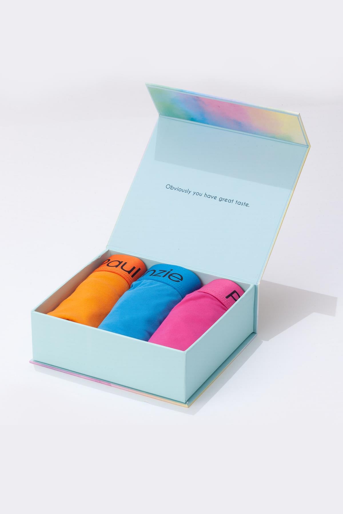 Erkek 3'lü Slip Boxer - Rainbow 1