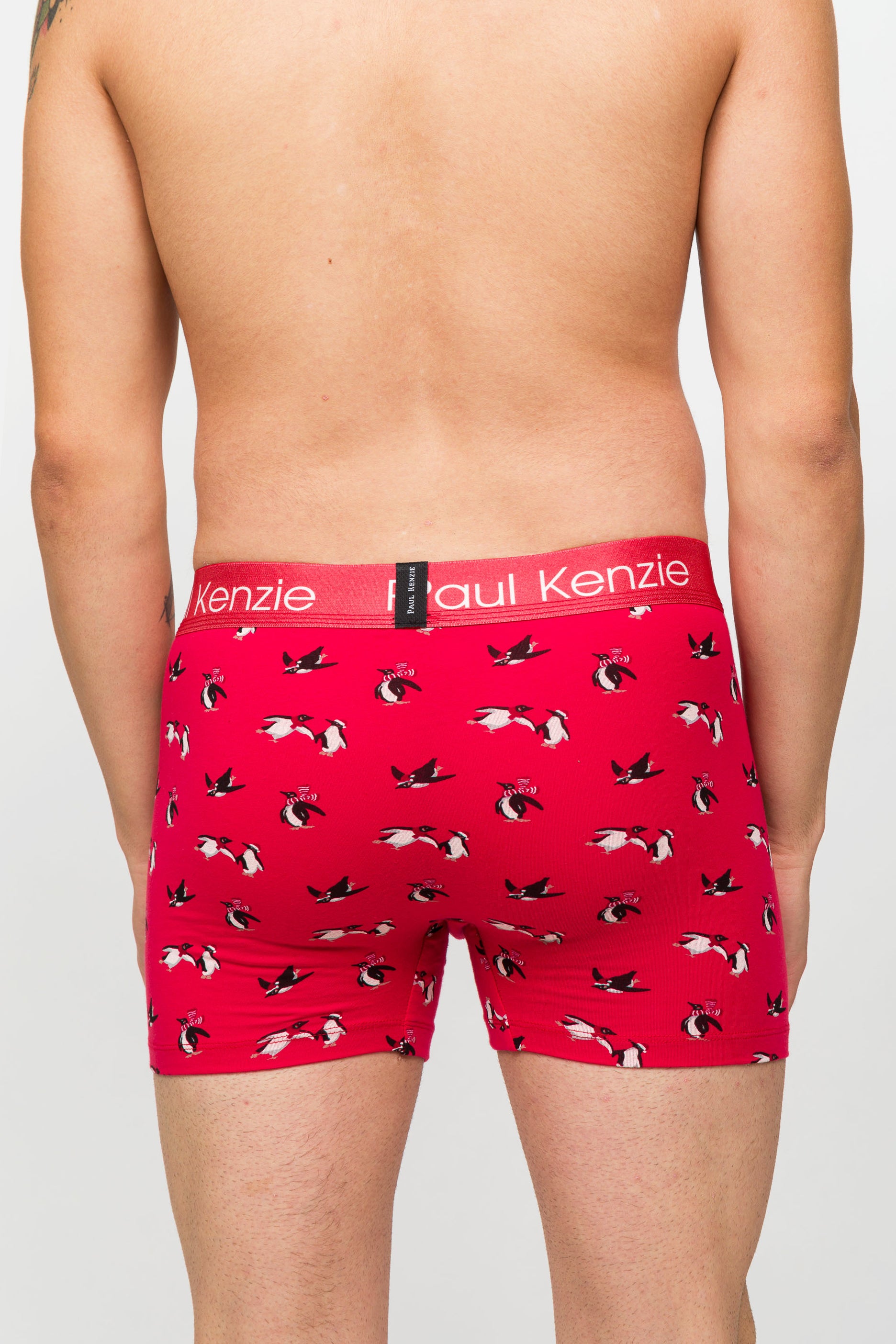 Desenli Erkek Boxer - Christmas Collection - Penguin Bells