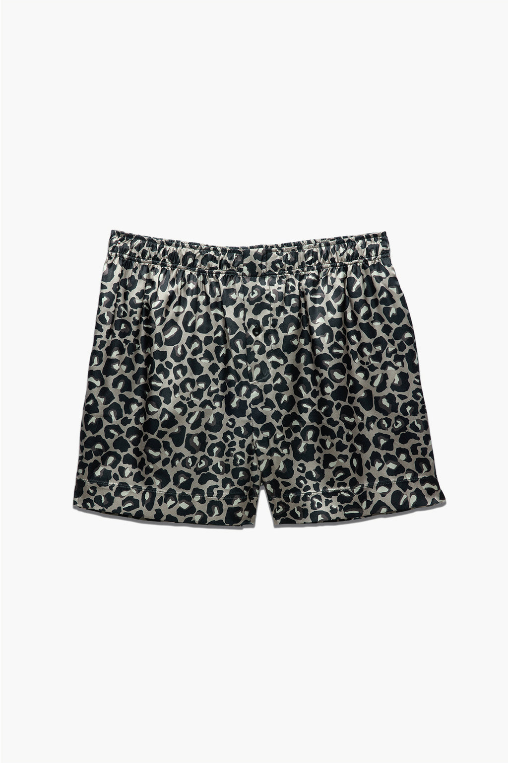 Erkek Saten Şort - Silky Leopard