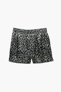 Erkek Saten Şort - Silky Leopard