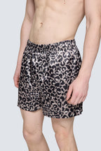 Erkek Saten Şort - Silky Leopard
