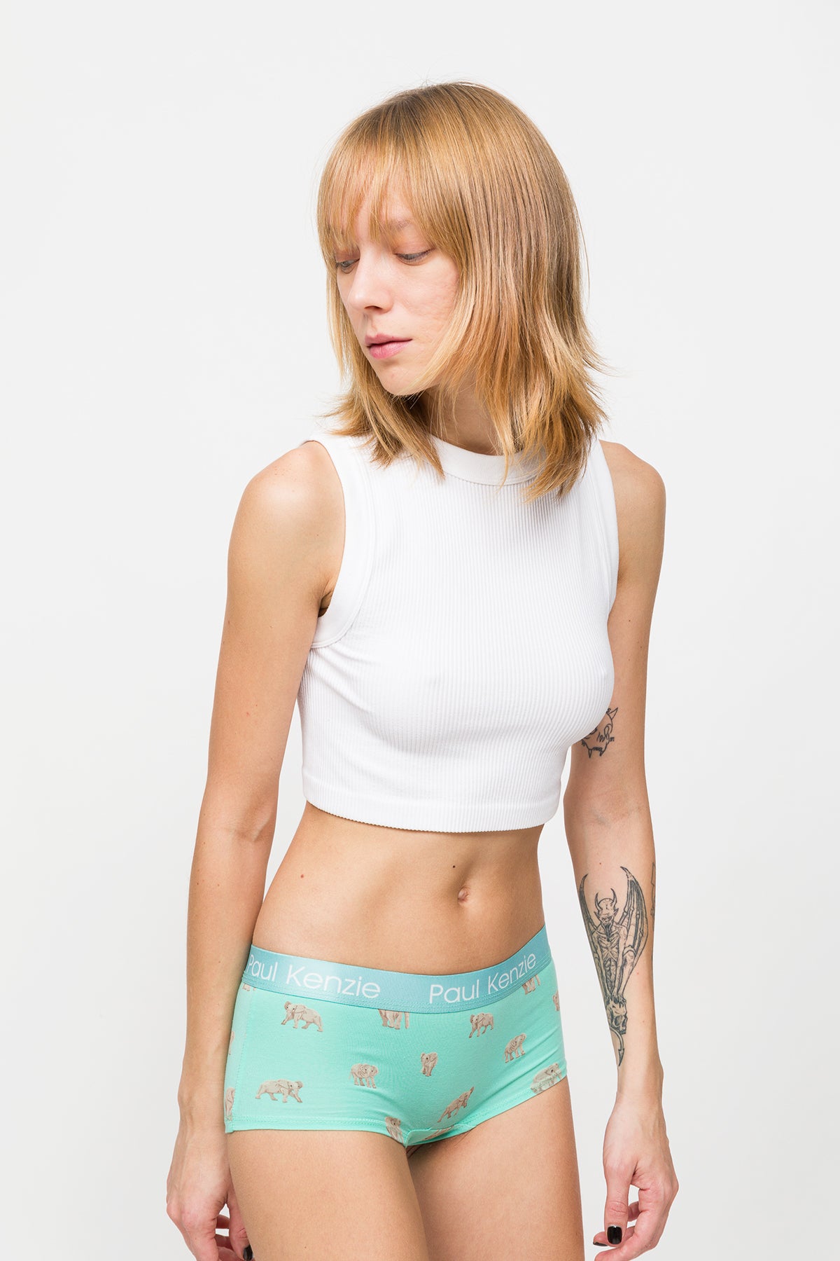 Desenli Kadın Boyshort Külot – Eco Characters – Elephantastic