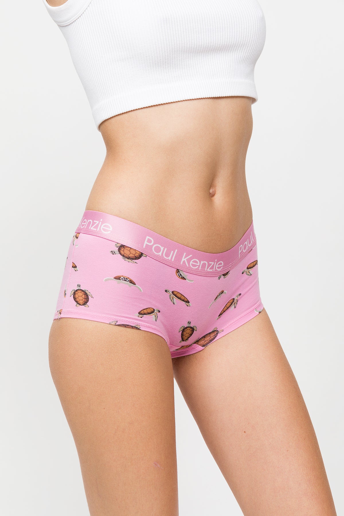 Desenli Kadın Boyshort Külot – Eco Characters – Turtley