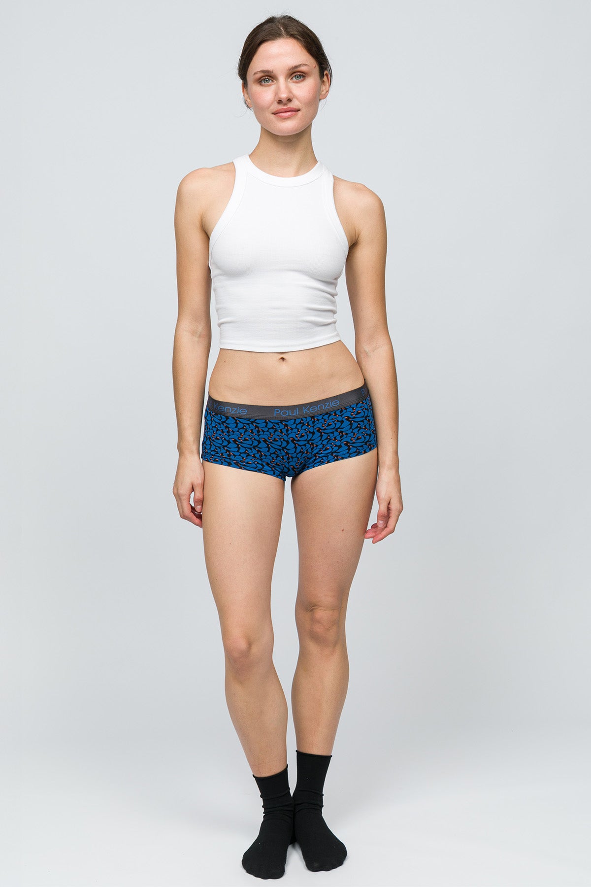 Desenli Kadın Boyshort Külot - Goose