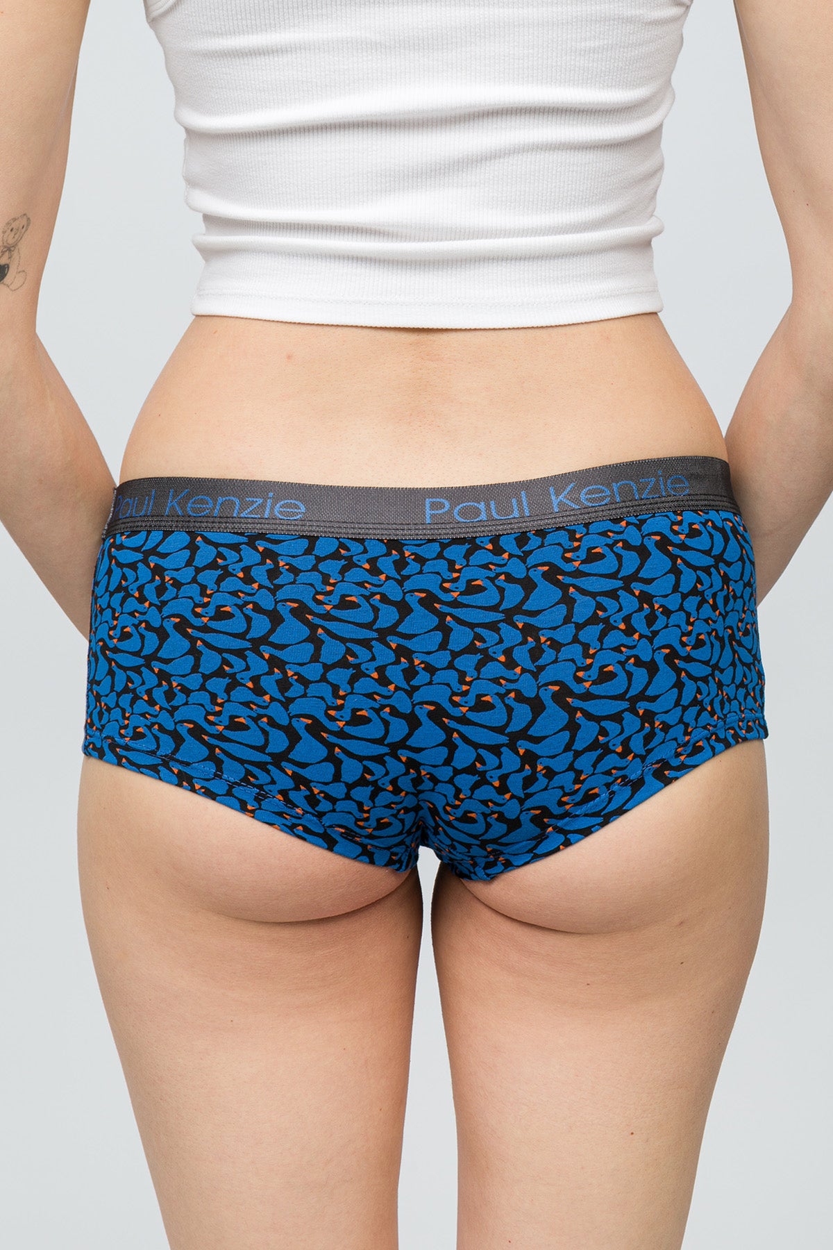 Desenli Kadın Boyshort Külot - Goose