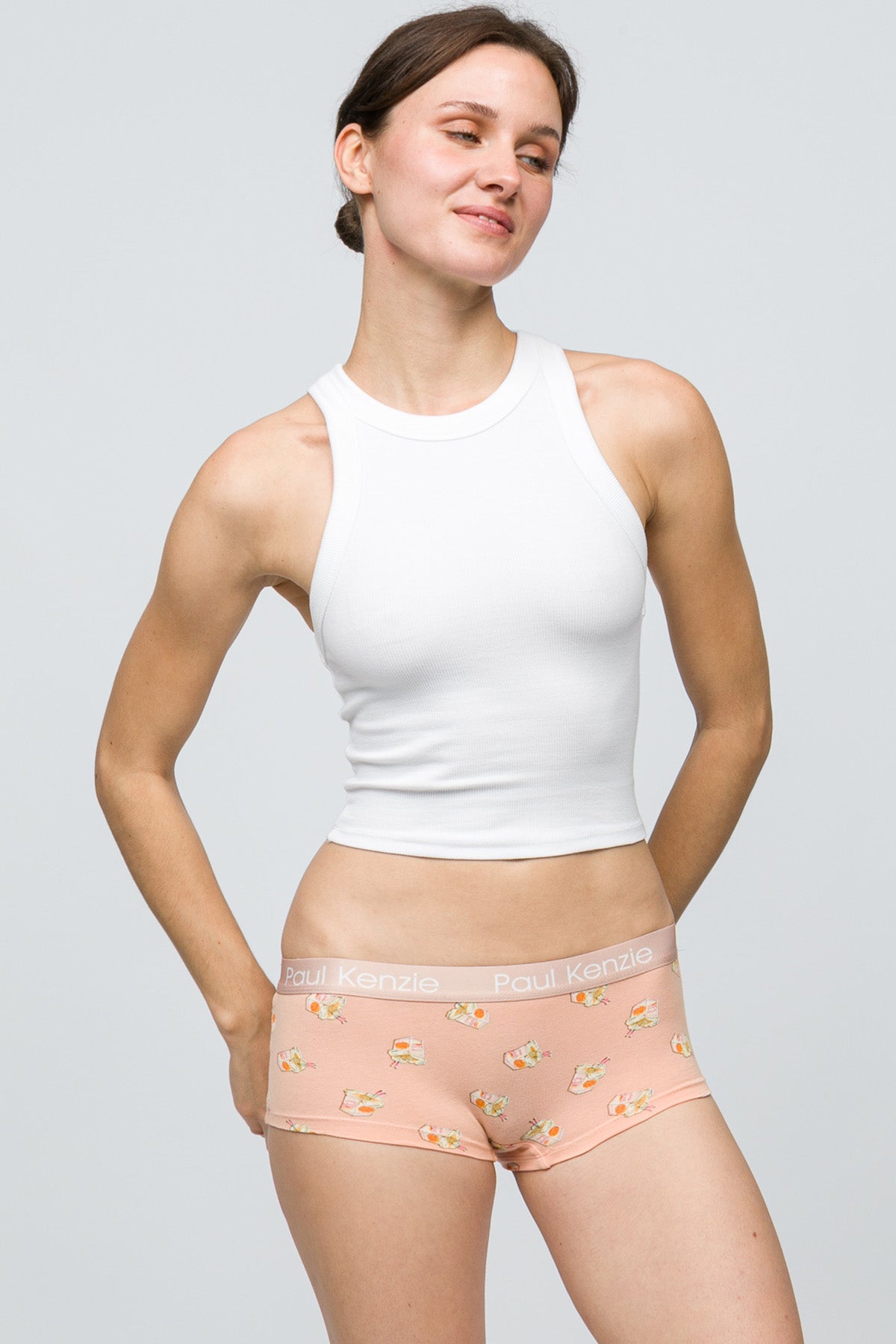 Desenli Kadın Boyshort Külot - Noodle