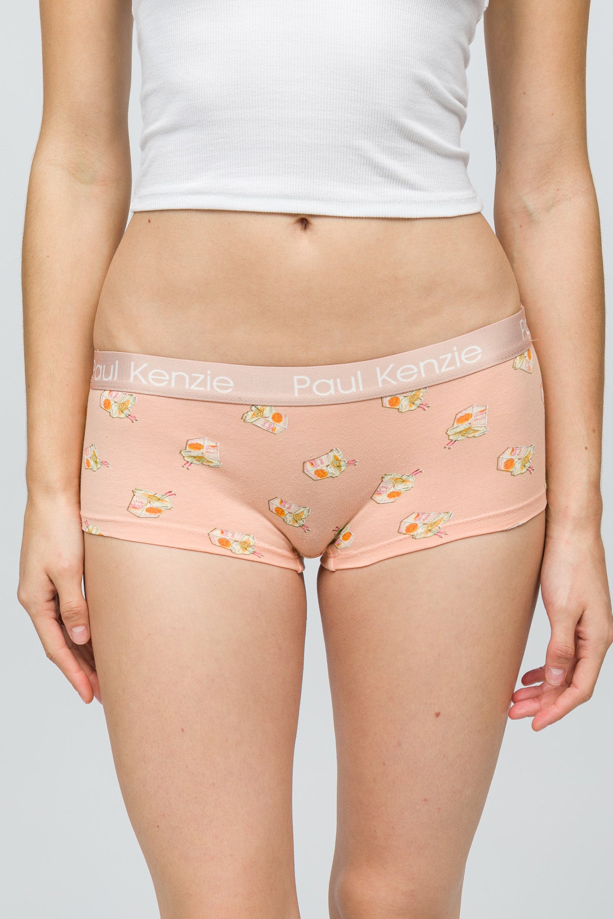 Desenli Kadın Boyshort Külot - Noodle