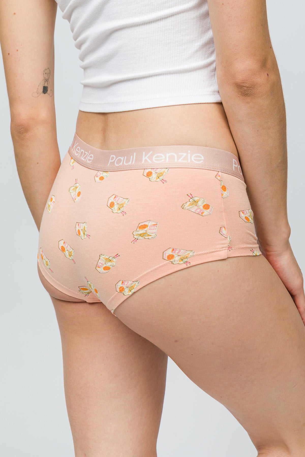 Desenli Kadın Boyshort Külot - Noodle