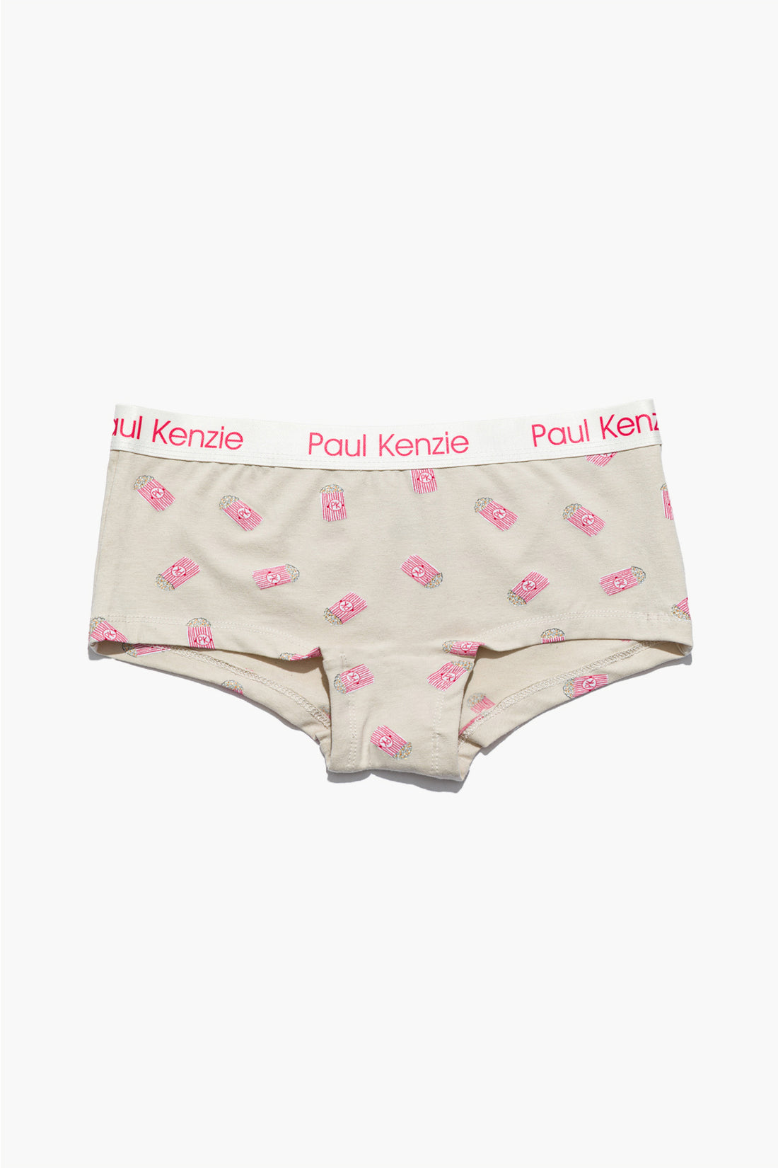 Desenli Kadın Boyshort Külot - Popcorn