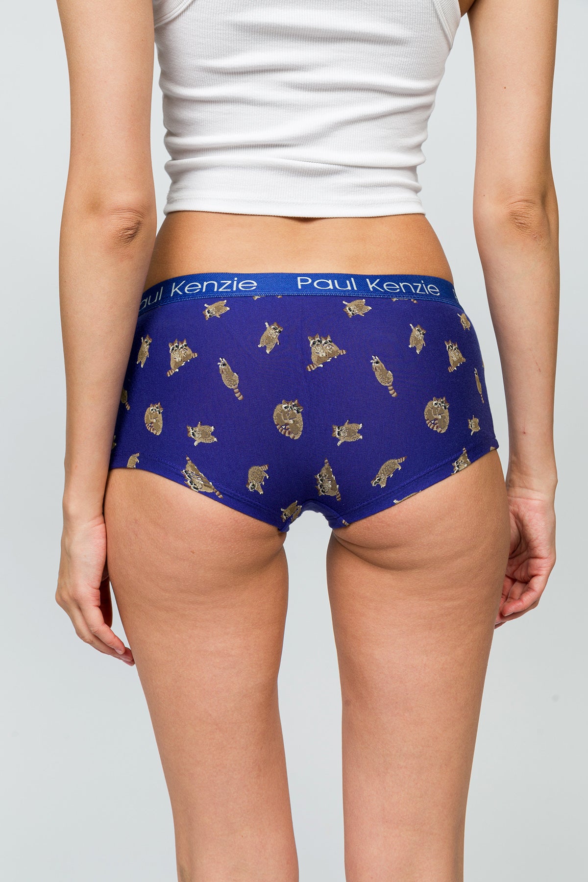 Desenli Kadın Boyshort Külot - Rakun