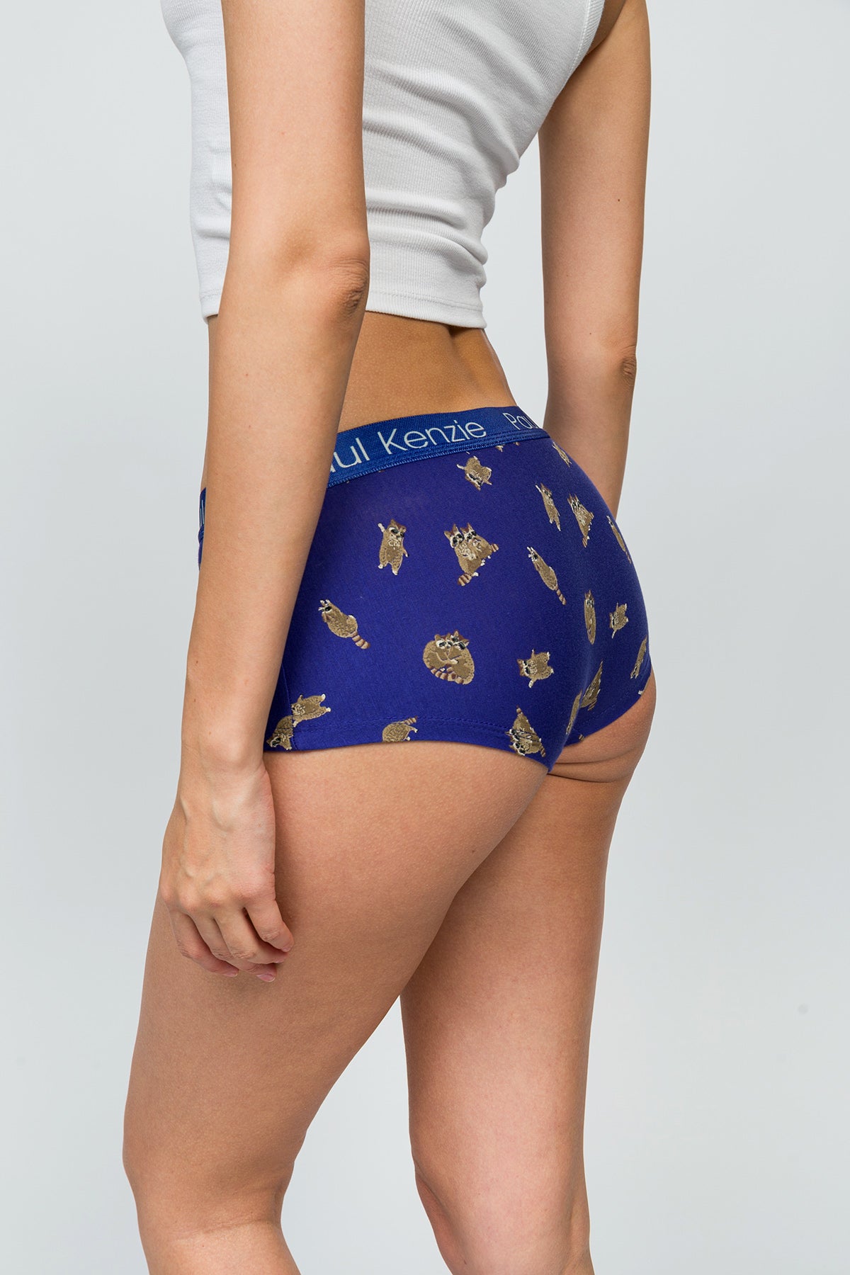 Desenli Kadın Boyshort Külot - Rakun