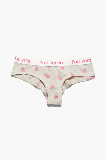 Desenli Kadın Cheeky Külot - Popcorn