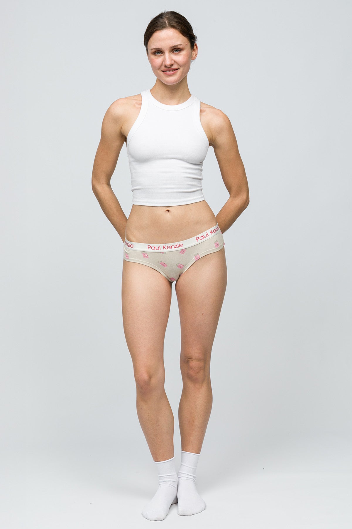 Desenli Kadın Cheeky Külot - Popcorn